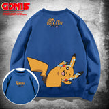 Men and Women Pokemon Pikachu Hoodie Pikachu Joint Name Sweater for Men and Women