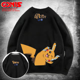 Men and Women Pokemon Pikachu Hoodie Pikachu Joint Name Sweater for Men and Women