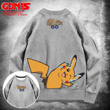 Men and Women Pokemon Pikachu Hoodie Pikachu Joint Name Sweater for Men and Women