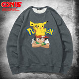 Men and Women Pokemon Pikachu Hoodie Pikachu Joint Name Sweater