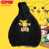 Men and Women Pokemon Pikachu Hoodie Pikachu Joint Name Sweater Jacket