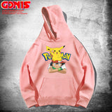 Men and Women Pokemon Pikachu Hoodie Pikachu Joint Name Sweater Jacket