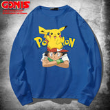 Men and Women Pokemon Pikachu Hoodie Cotton Loose