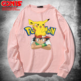 Men and Women Pokemon Pikachu Hoodie Cotton Loose