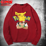 Men and Women Pokemon Pikachu Hoodie Cotton Loose