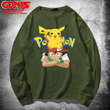 Men and Women Pokemon Pikachu Hoodie Cotton Loose