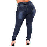 Women Plus Size Jeans Fashion Denim Skinny Pants for Women