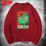 Men And Women Pokemon Pikachu Hoodie Pokémon Long Sleeve T-shirt