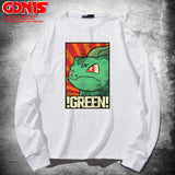 Men And Women Pokemon Pikachu Hoodie Pokémon Long Sleeve T-shirt