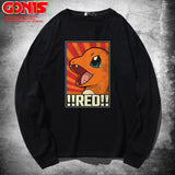 Men and Women Pokemon Pikachu Hoodie Pokémon Long Sleeve T-shirt Autumn