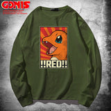 Men and Women Pokemon Pikachu Hoodie Pokémon Long Sleeve T-shirt Autumn