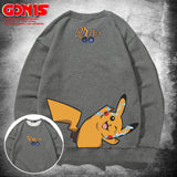 Men and Women Pokemon Pikachu Hoodie Pikachu Joint Name Sweater for Men and Women