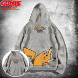 Men and Women Pokemon Pikachu Hoodie Spring and Autumn Youth Loose Shoulder Couple Coat