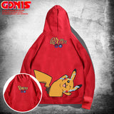Men and Women Pokemon Pikachu Hoodie Spring and Autumn Youth Loose Shoulder Couple Coat