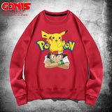 Men and Women Pokemon Pikachu Hoodie Pikachu Joint Name Sweater