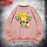 Men and Women Pokemon Pikachu Hoodie Pikachu Joint Name Sweater