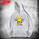 Men and Women Pokemon Pikachu Hoodie Pikachu Joint Name Sweater Jacket