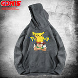 Men and Women Pokemon Pikachu Hoodie Pikachu Joint Name Sweater Jacket