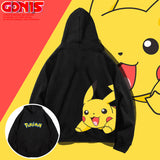 Men And Women Pokemon Pikachu Hoodie Anime Pikachu Joint-Name Hooded Sweater