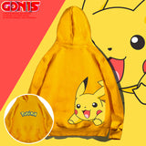 Men And Women Pokemon Pikachu Hoodie Anime Pikachu Joint-Name Hooded Sweater