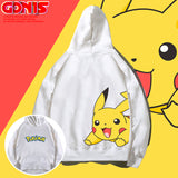 Men And Women Pokemon Pikachu Hoodie Anime Pikachu Joint-Name Hooded Sweater