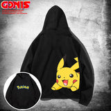 Men And Women Pokemon Pikachu Hoodie Anime Pikachu Joint-Name Hooded Sweater
