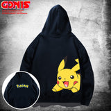Men And Women Pokemon Pikachu Hoodie Anime Pikachu Joint-Name Hooded Sweater