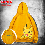 Men And Women Pokemon Pikachu Hoodie Anime Pikachu Joint-Name Hooded Sweater