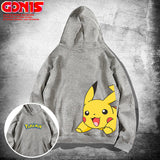 Men And Women Pokemon Pikachu Hoodie Anime Pikachu Joint-Name Hooded Sweater