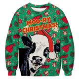 Ugly Christmas Sweater Digital Printing Men's and Women's Same round Neck Sweater Autumn Long Sleeve Pullover Top
