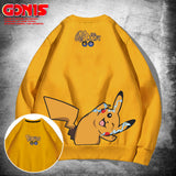Men and Women Pokemon Pikachu Hoodie Pikachu Joint Name Sweater for Men and Women