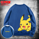 Men and Women Pokemon Pikachu Hoodie round Neck Sweater for Men and Women