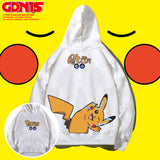 Men and Women Pokemon Pikachu Hoodie Spring and Autumn Youth Loose Shoulder Couple Coat