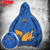 Men and Women Pokemon Pikachu Hoodie Spring and Autumn Youth Loose Shoulder Couple Coat