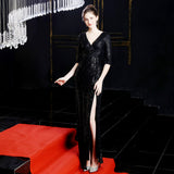 Sequin Evening Dress Queen Fishtail Gown