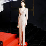 Sequin Evening Dress Queen Fishtail Gown