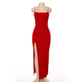 Music Festivals Rave Outfits Dress Slim Fit Backless Sexy Slit Dress