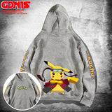 Men and Women Pokemon Pikachu Hoodie Cartoon Animation Loose Top Couple Coat