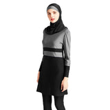 Burkini Swimwear Muslim Fashion Outfits Slim Fit Conservative Stitching Beachwear Swimsuit