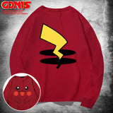 Men And Women Pokemon Pikachu Hoodie Cartoon Animation Long Sleeve T-shirt