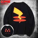 Men And Women Pokemon Pikachu Hoodie Cartoon Animation Long Sleeve T-shirt