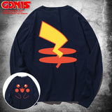 Men And Women Pokemon Pikachu Hoodie Cartoon Animation Long Sleeve T-shirt