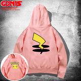 Men and Women Pokemon Pikachu Hoodie Pikachu Hooded Sweater
