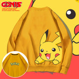 Men and Women Pokemon Pikachu Hoodie round Neck Sweater for Men and Women