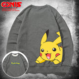 Men and Women Pokemon Pikachu Hoodie round Neck Sweater for Men and Women