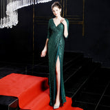 Sequin Evening Dress Queen Fishtail Gown