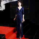 Sequin Evening Dress Queen Fishtail Gown