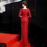Sequin Evening Dress Queen Fishtail Gown
