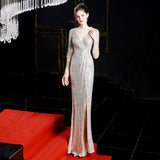 Sequin Evening Dress Queen Fishtail Gown