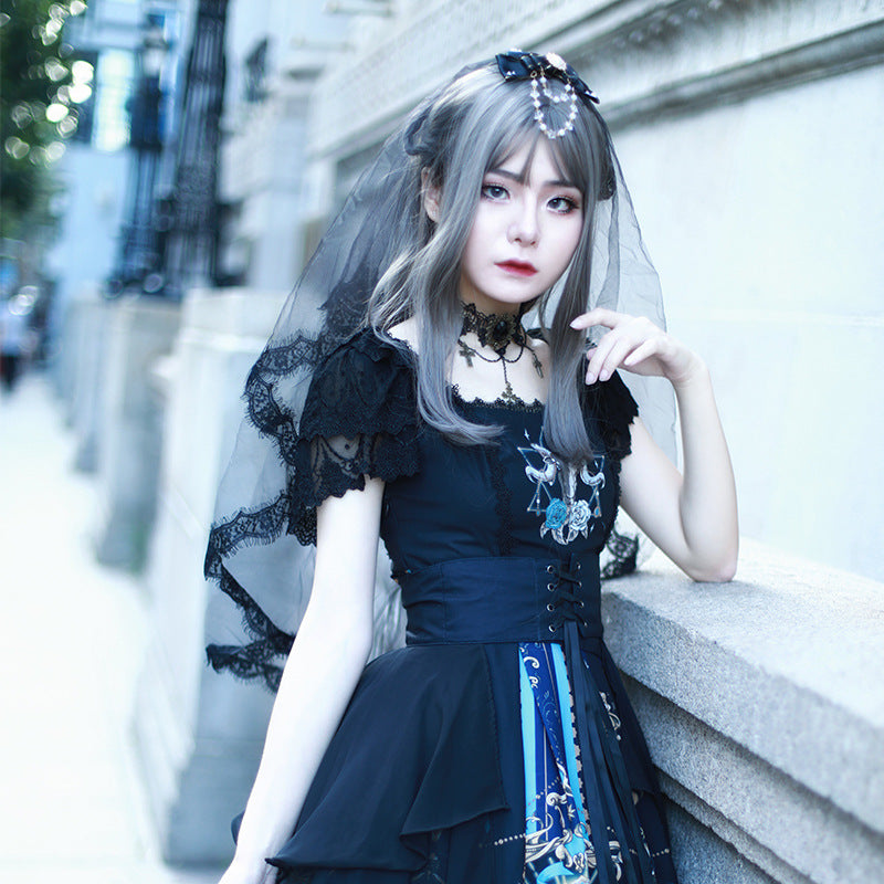 Gothic Lolita Harajuku Style Clothing Sakura Aciclovir Gel Lolita God Redemption JSK Lolita Dresses